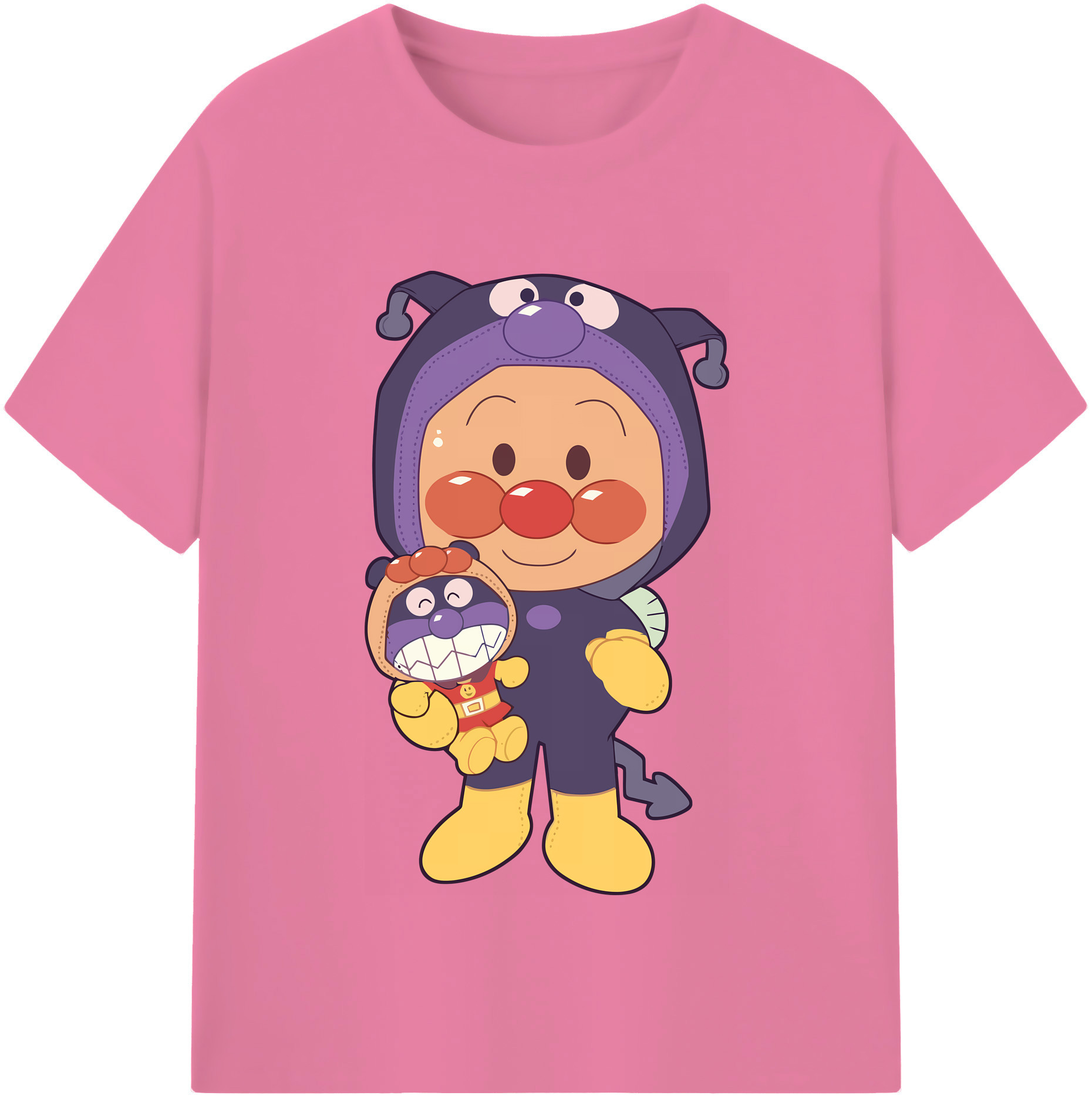 （画像用） アンパンマン Anpanman 綿100％半袖Tシャツ（フロントプリント）